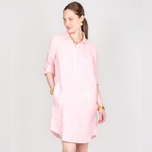 Studio 412 fourTWELVE Classic Linen Shirtdress Light Pink
